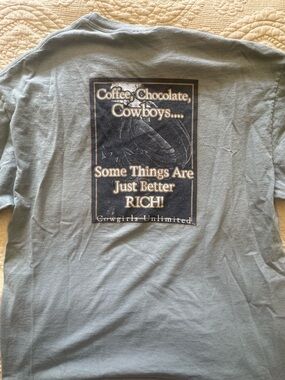 Cowgirl TShirt Port and Company Womens Short-Sleeve Tee in Light Sage